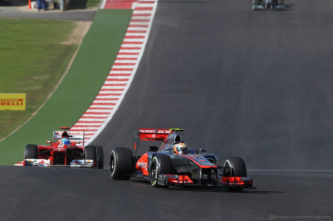 GP USA, 18.11.2012 - Gara, Lewis Hamilton (GBR) McLaren Mercedes MP4-27