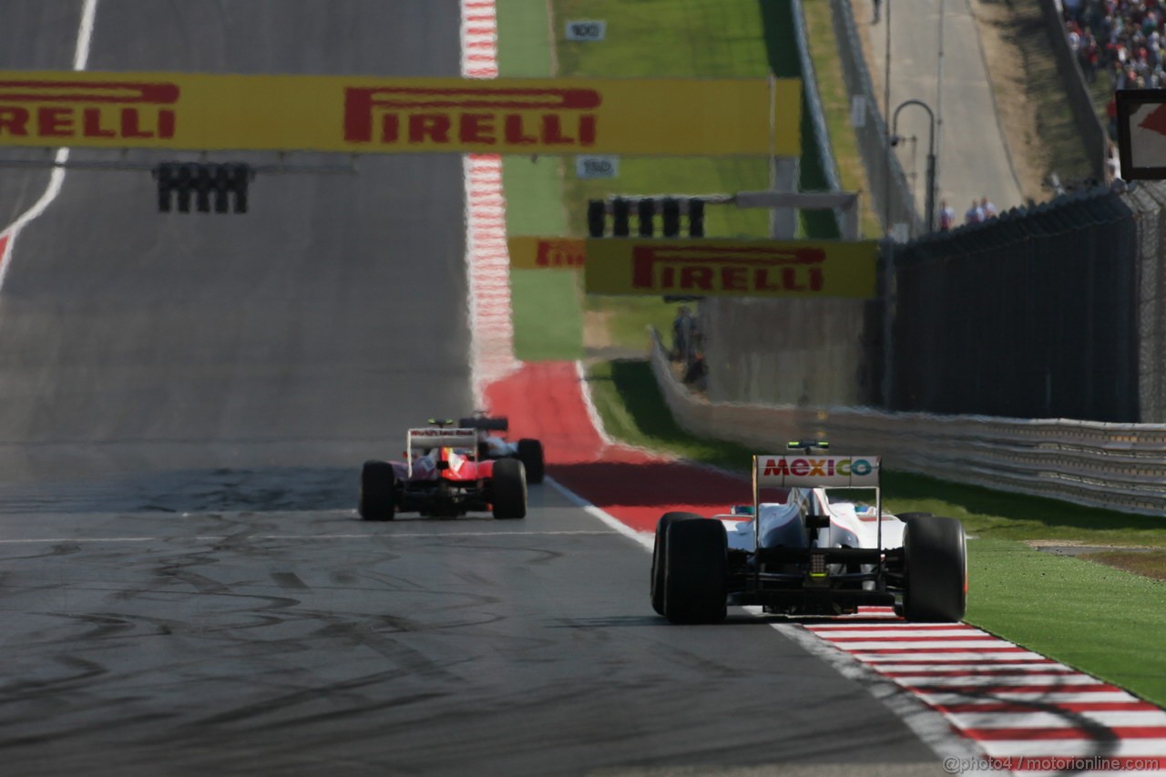 GP USA, 18.11.2012 - Gara, Sergio Prez (MEX) Sauber F1 Team C31