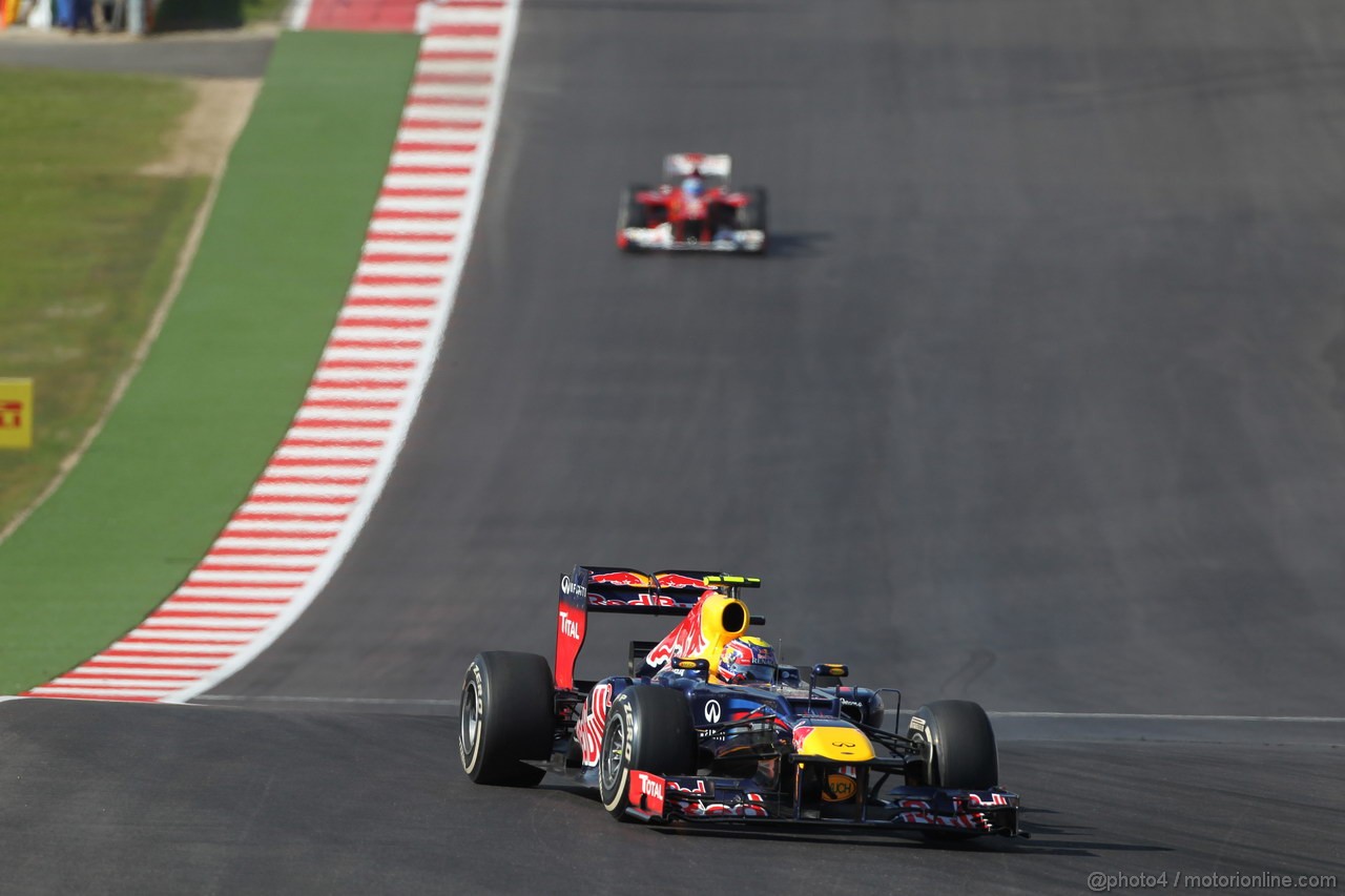 GP USA, 18.11.2012 - Gara, Mark Webber (AUS) Red Bull Racing RB8