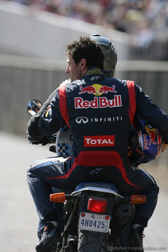 GP USA, 18.11.2012 - Gara, Mark Webber (AUS) Red Bull Racing RB8 is retiring from the race