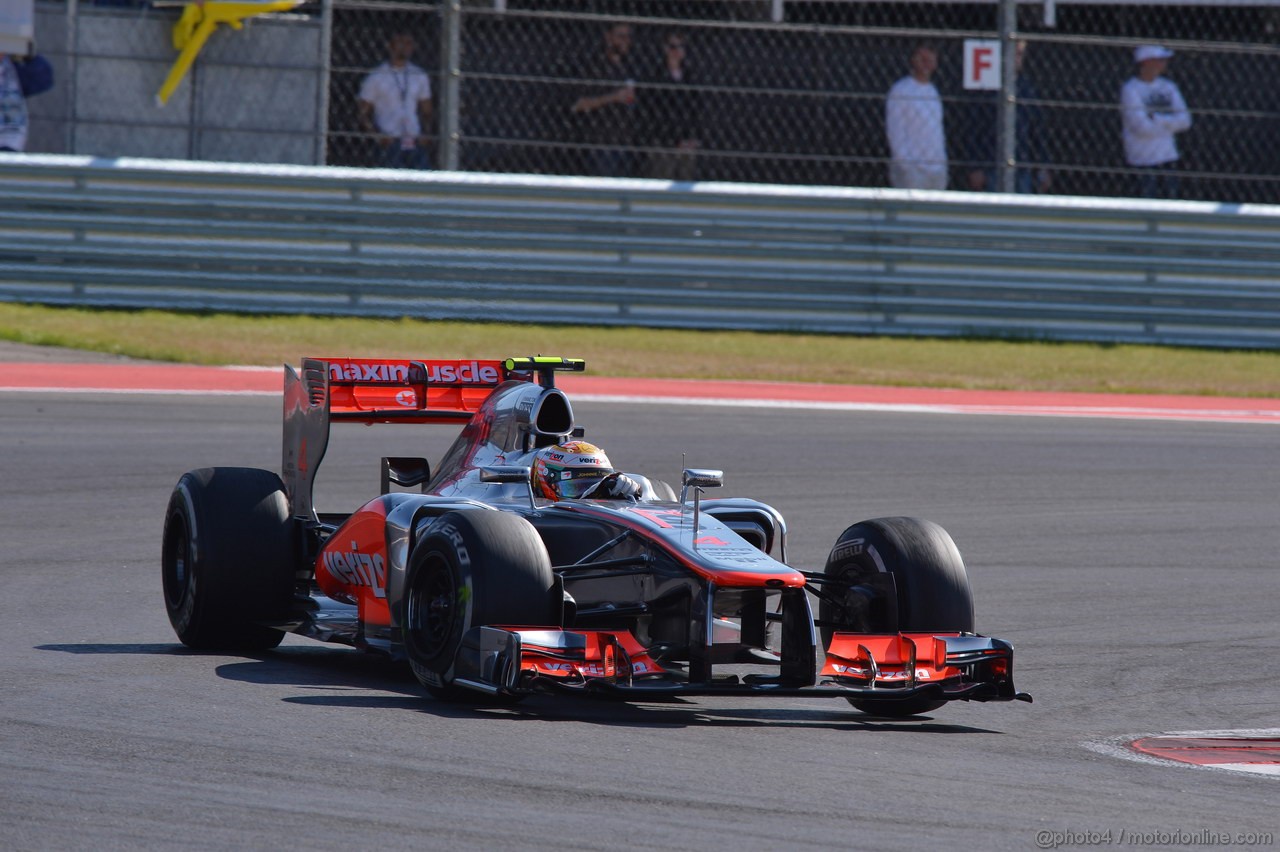 GP USA, 18.11.2012 - Gara, Lewis Hamilton (GBR) McLaren Mercedes MP4-27