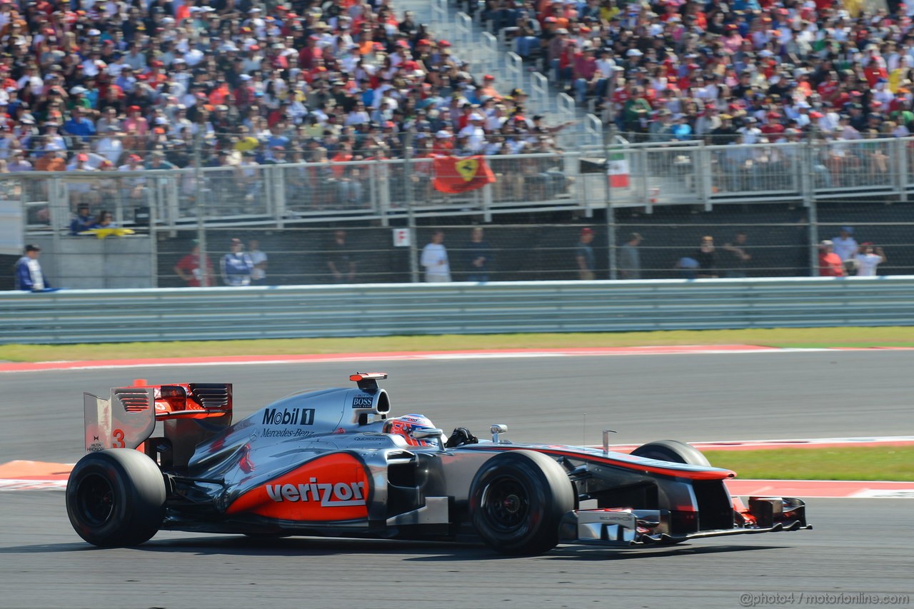 GP USA, 18.11.2012 - Gara, Jenson Button (GBR) McLaren Mercedes MP4-27