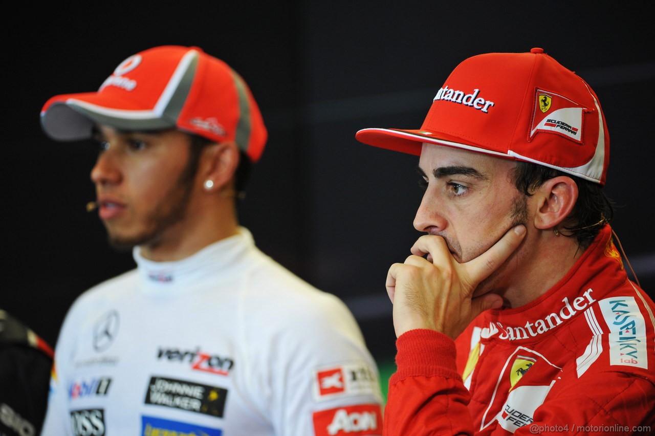 GP USA, 18.11.2012 - Press Conference, , Fernando Alonso (ESP) Ferrari F2012 e Lewis Hamilton (GBR) McLaren Mercedes MP4-27