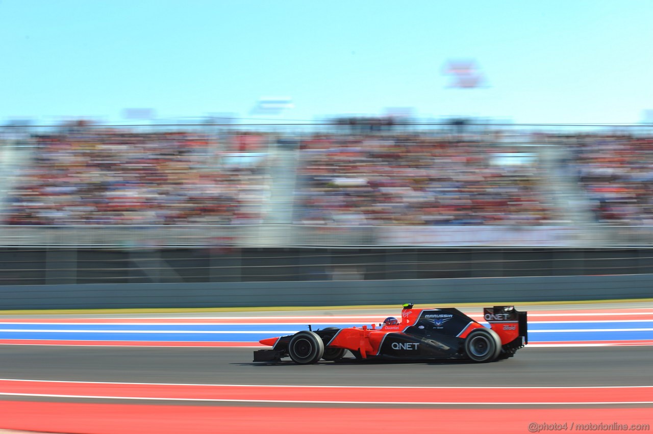 GP USA, 18.11.2012 - Gara, Charles Pic (FRA) Marussia F1 Team MR01