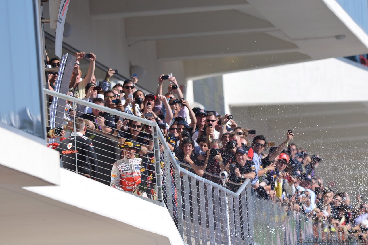 GP USA, 18.11.2012 - Podium; winner Lewis Hamilton (GBR) McLaren Mercedes MP4-27