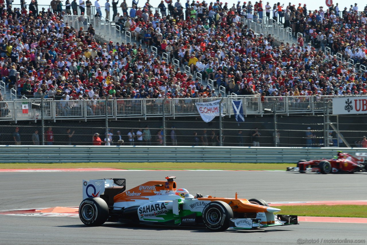 GP USA, 18.11.2012 - Gara, Paul di Resta (GBR) Sahara Force India F1 Team VJM05