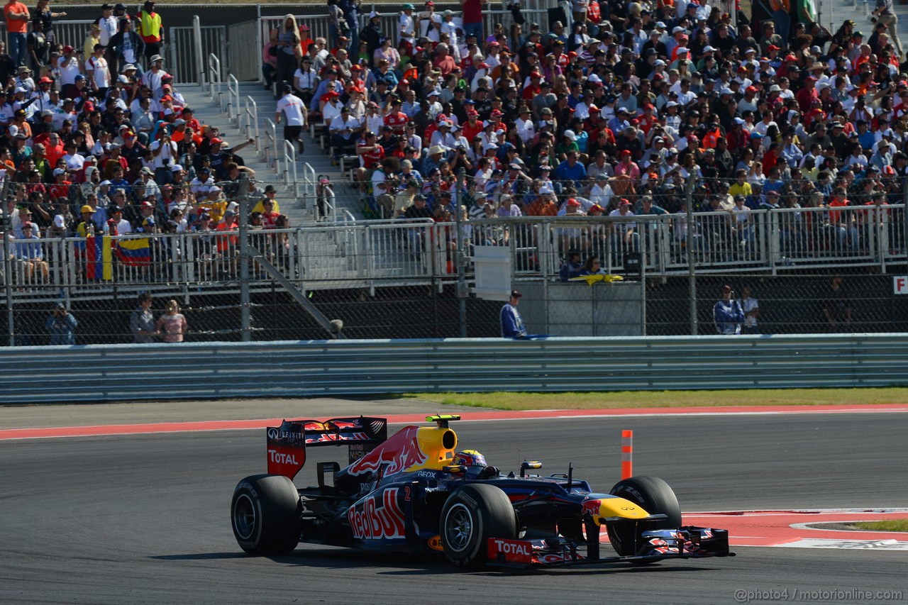 GP USA, 18.11.2012 - Gara, Mark Webber (AUS) Red Bull Racing RB8