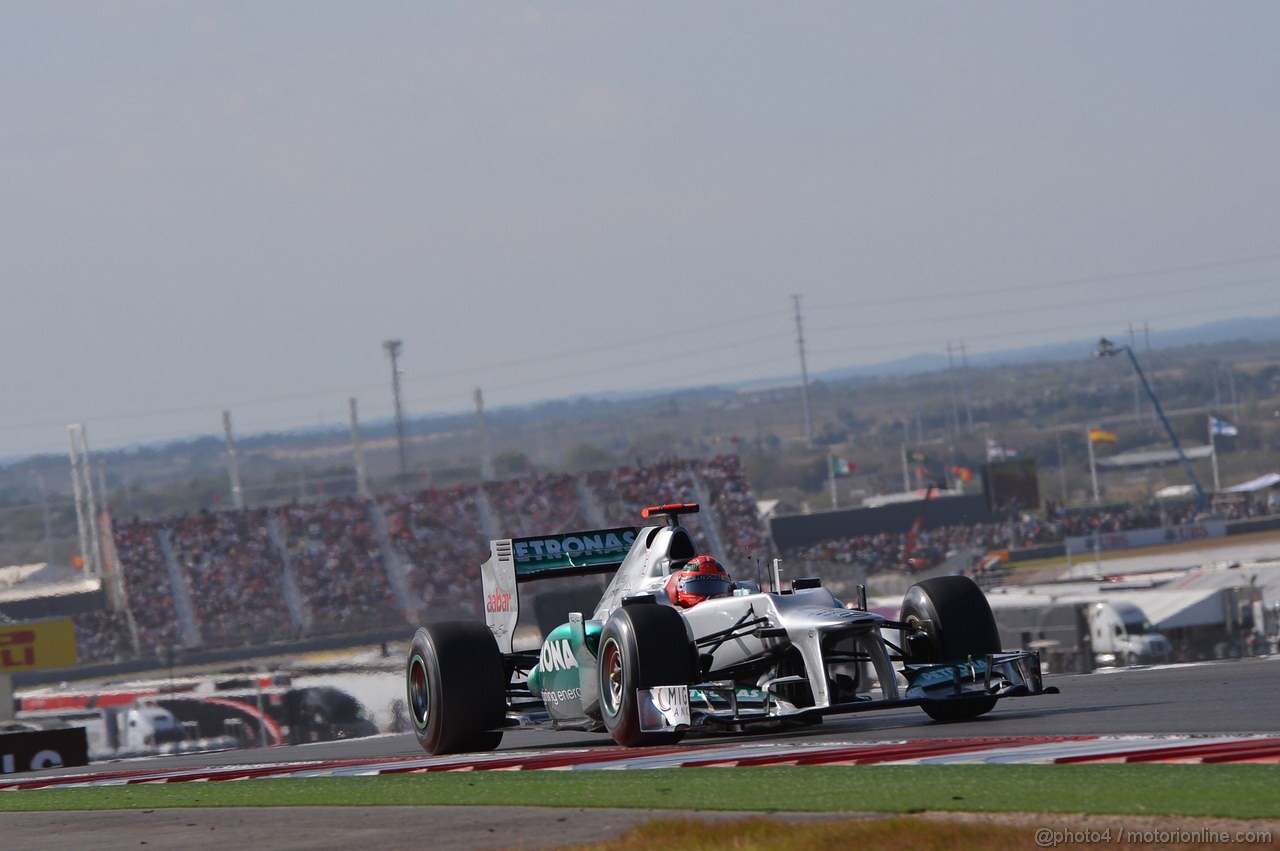 GP USA, 18.11.2012 - Gara, Michael Schumacher (GER) Mercedes AMG F1 W03