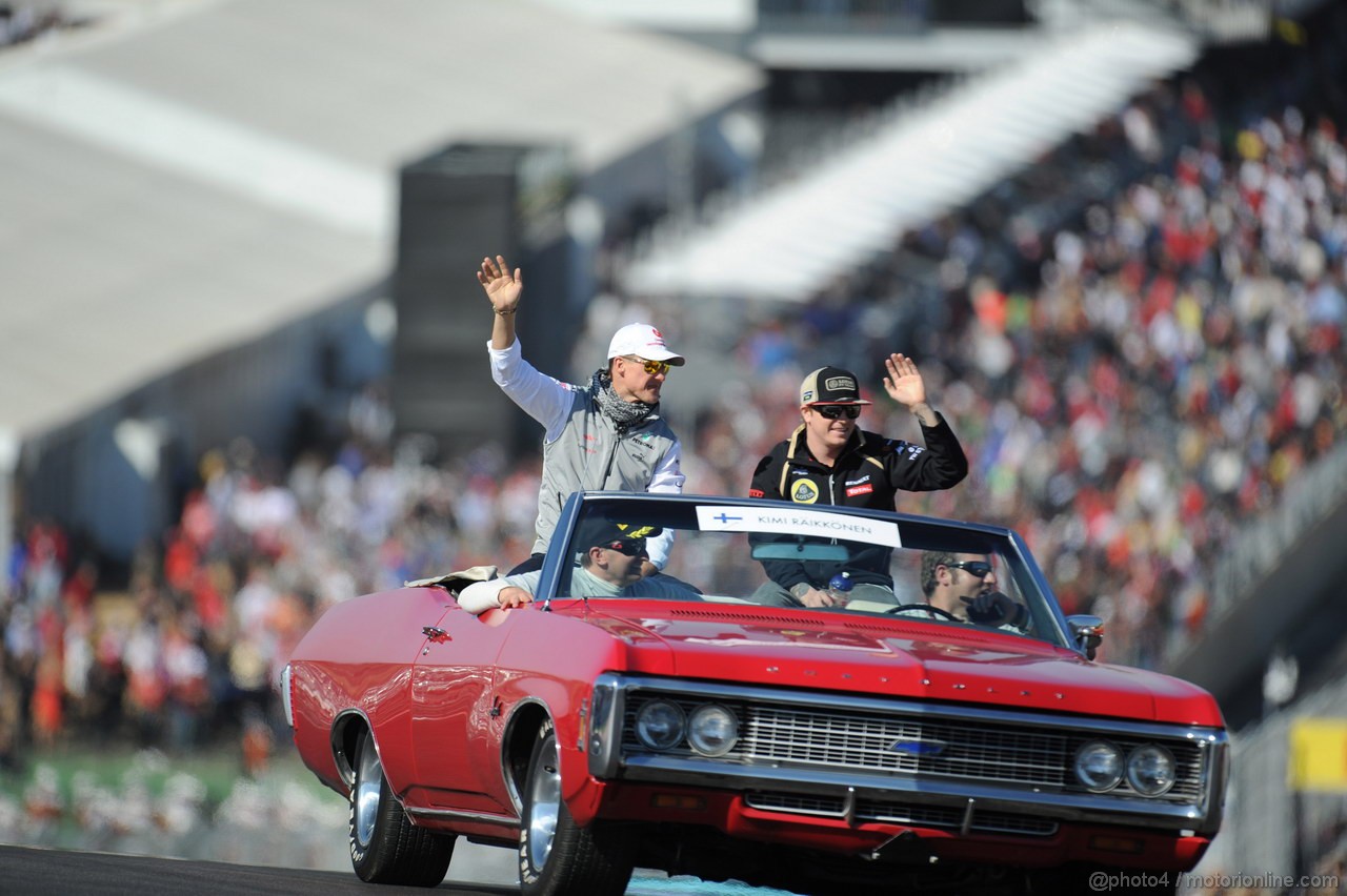 GP USA, 18.11.2012 - Driver Parade, Michael Schumacher (GER) Mercedes AMG F1 W03