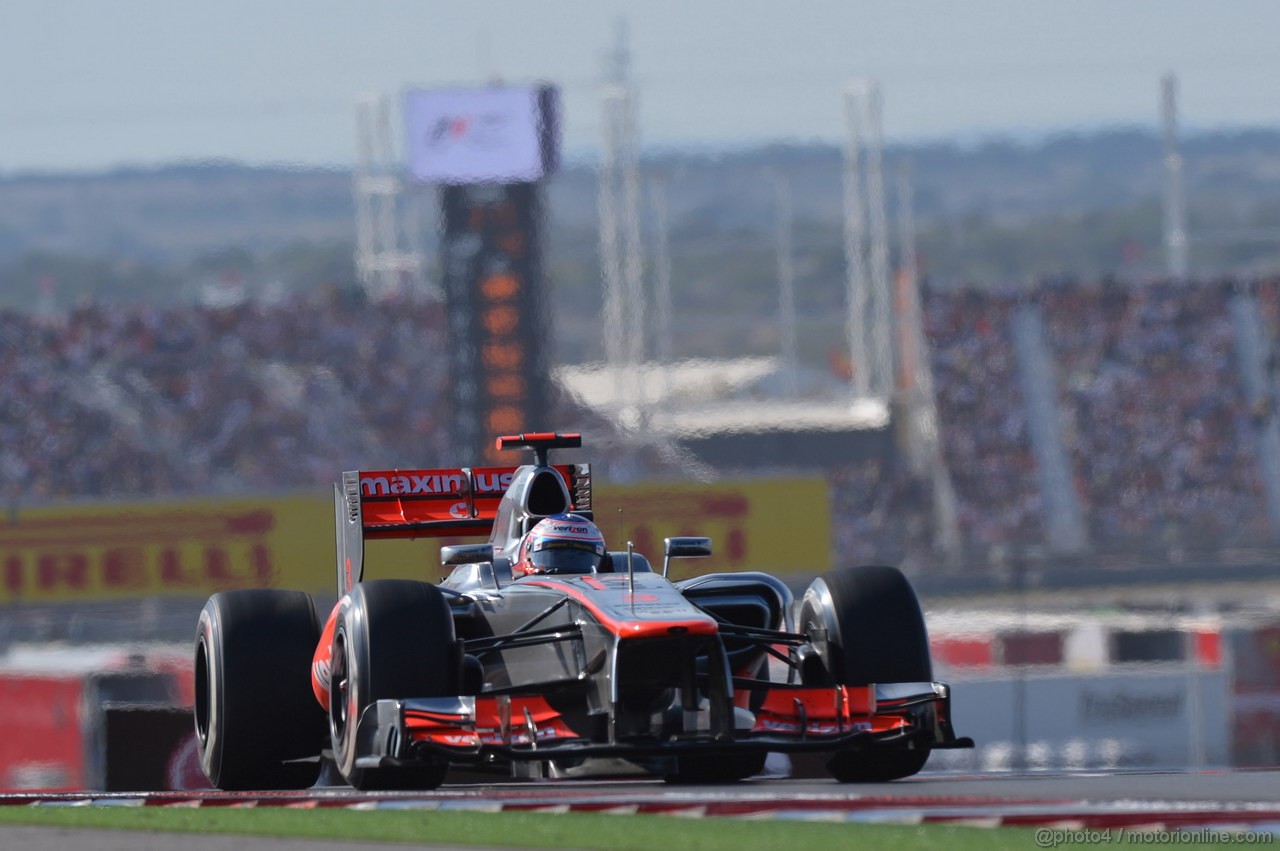 GP USA, 18.11.2012 - Gara, Jenson Button (GBR) McLaren Mercedes MP4-27