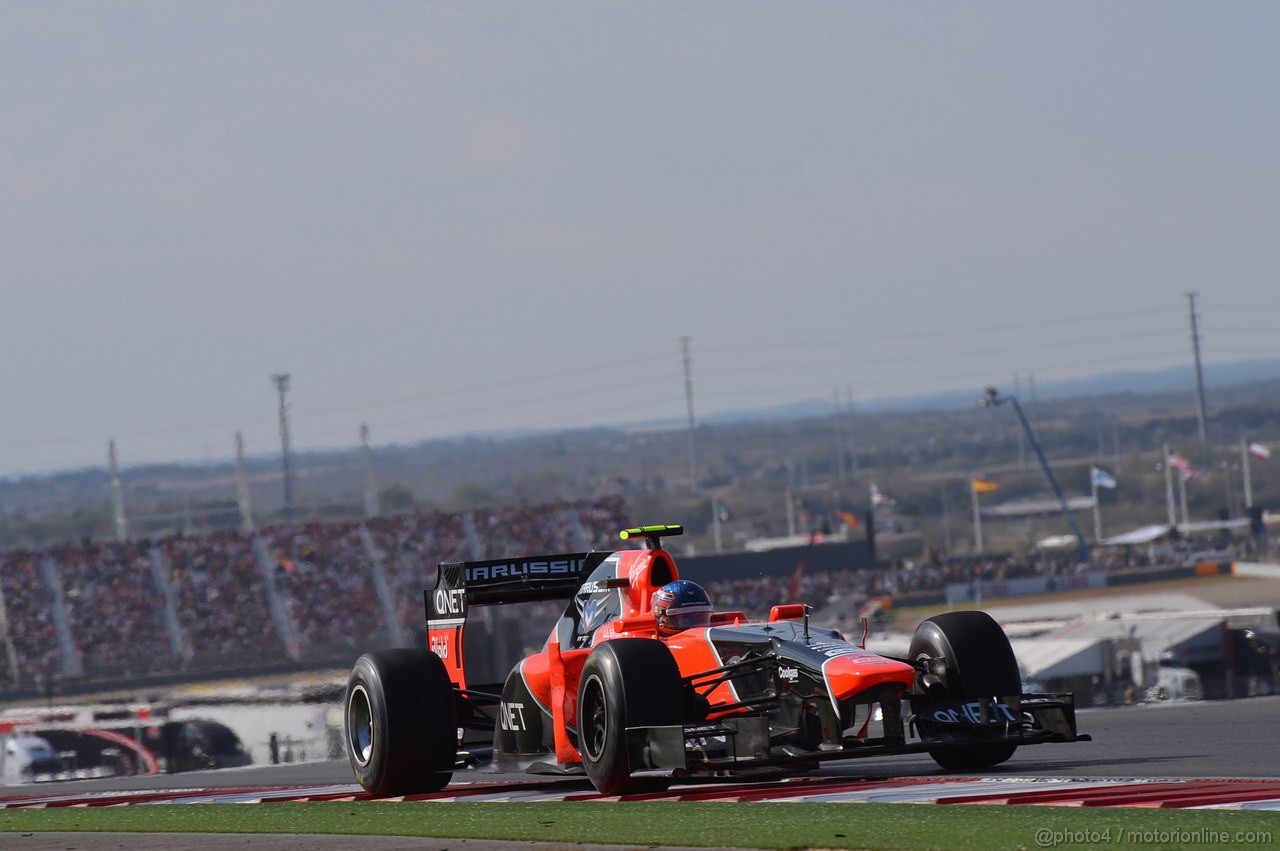 GP USA, 18.11.2012 - Gara, Charles Pic (FRA) Marussia F1 Team MR01