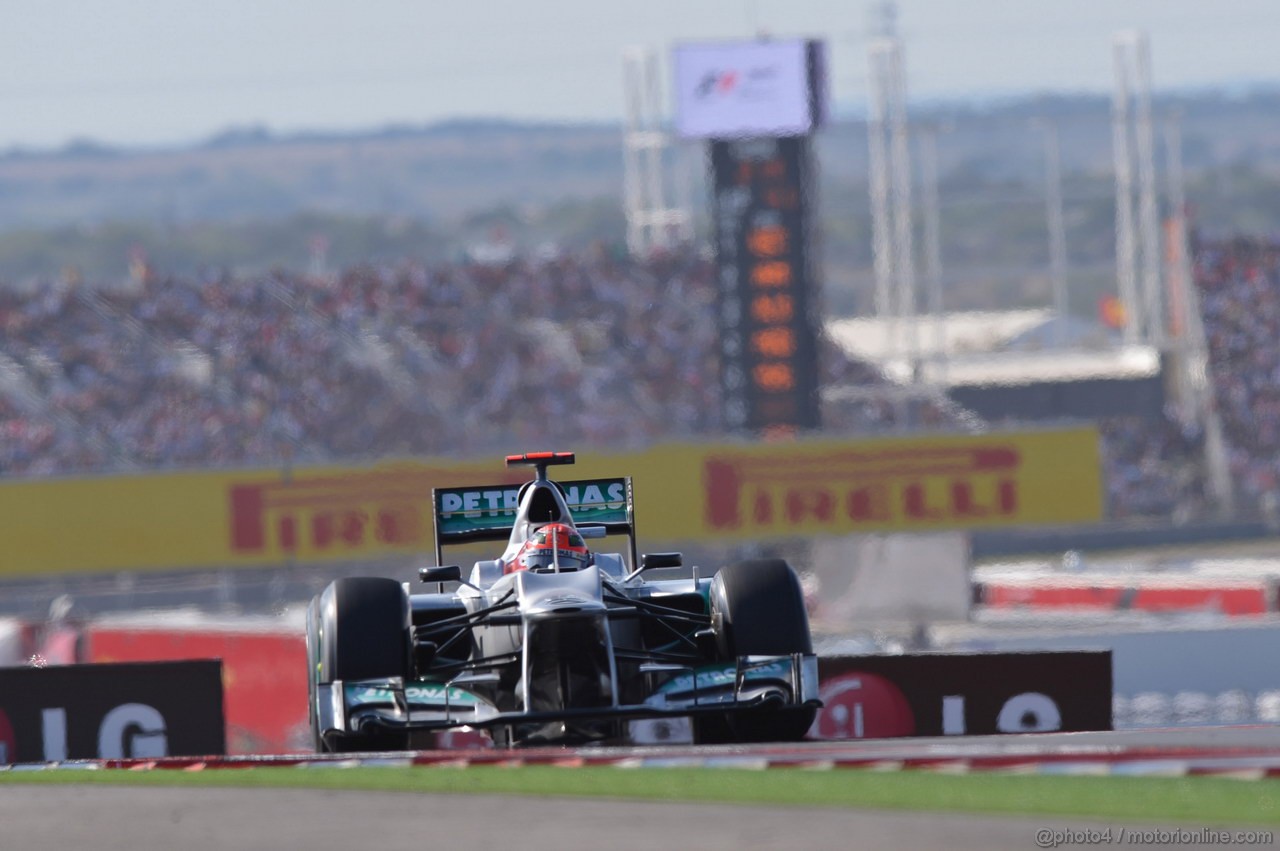 GP USA, 18.11.2012 - Gara, Michael Schumacher (GER) Mercedes AMG F1 W03