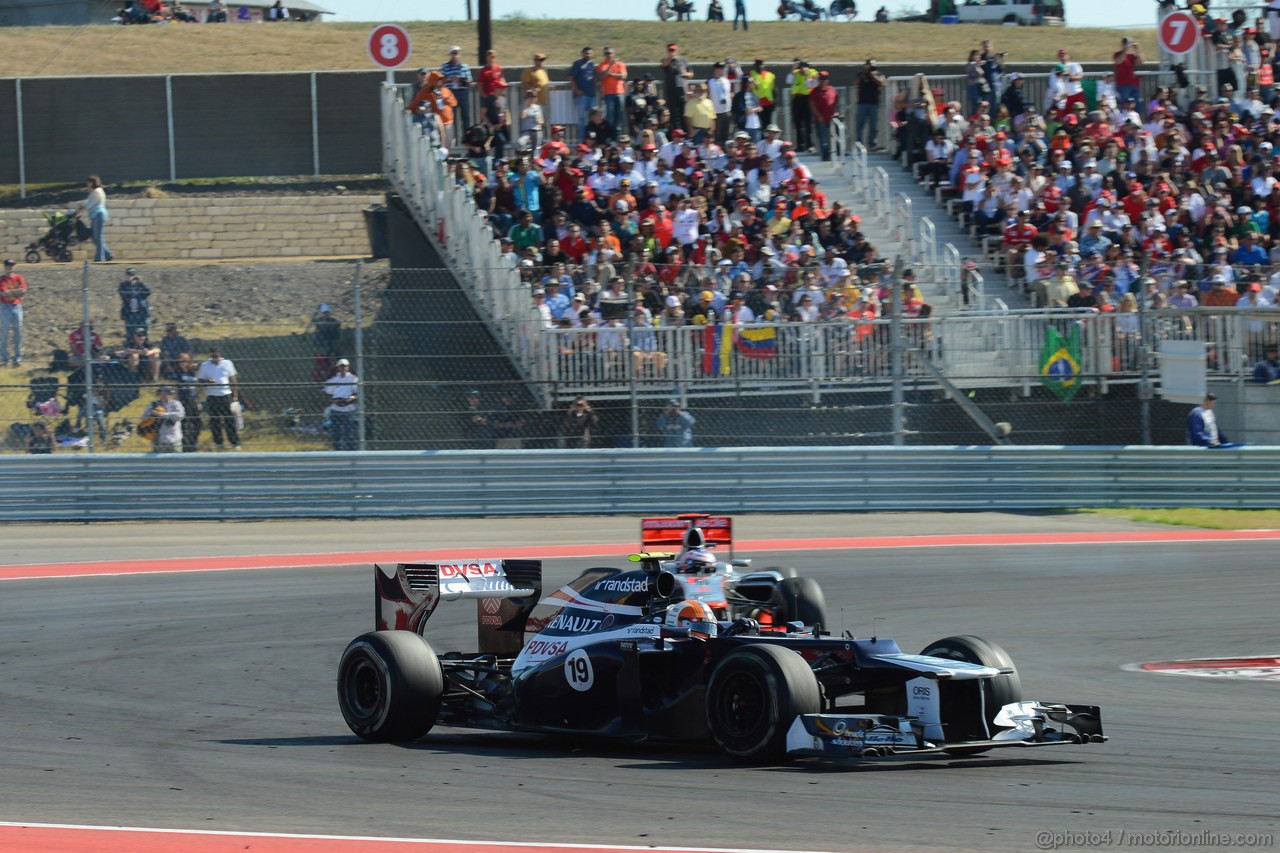 GP USA, 18.11.2012 - Gara, Bruno Senna (BRA) Williams F1 Team FW34