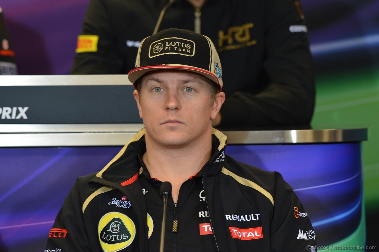 GP USA, 15.11.2012 - Press Conference: Kimi Raikkonen (FIN) Lotus F1 Team E20