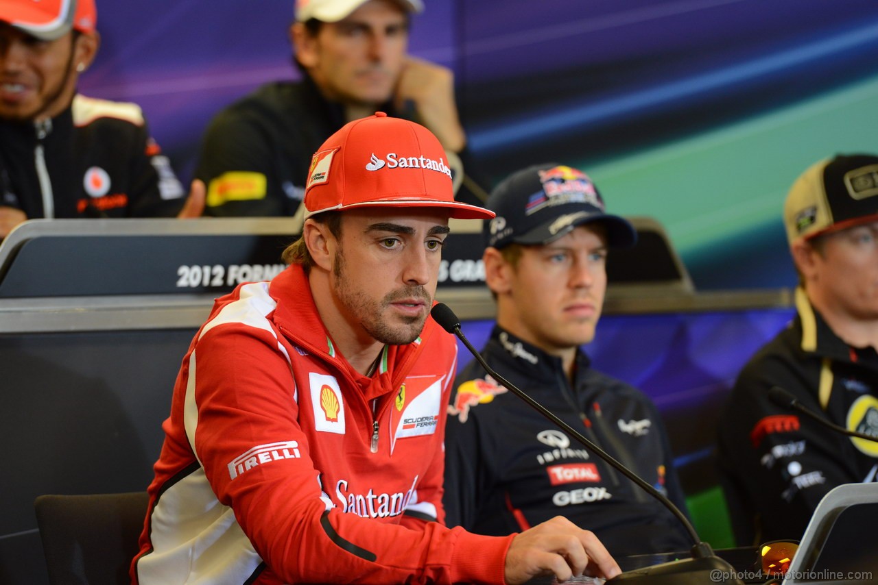 GP USA, 15.11.2012 - Press Conference: Fernando Alonso (ESP) Ferrari F2012