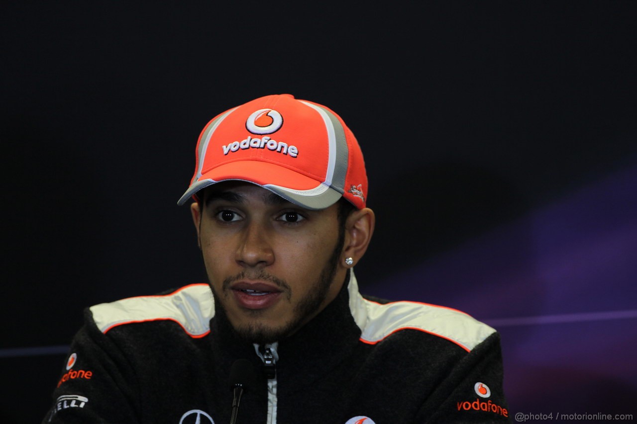 GP USA, 15.11.2012 - Press Conference: Lewis Hamilton (GBR) McLaren Mercedes MP4-27