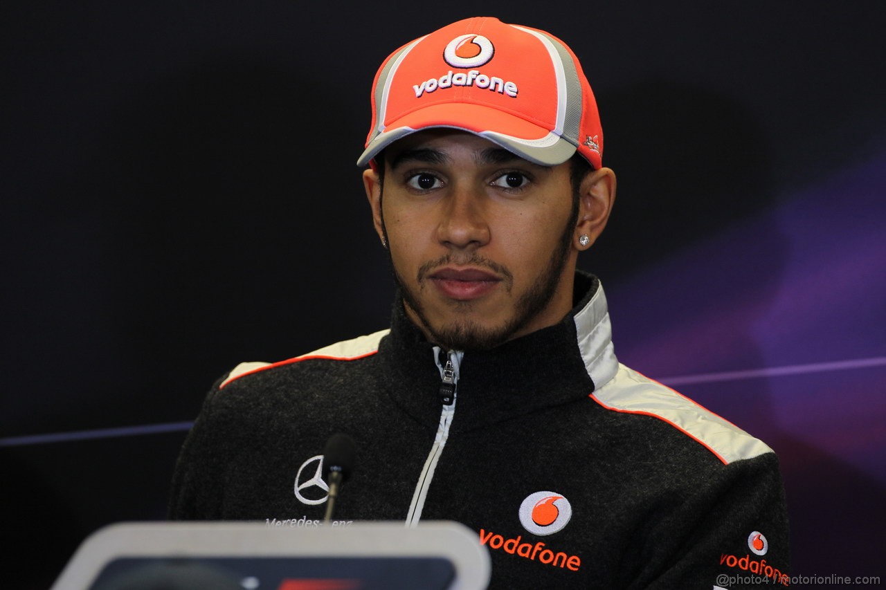 GP USA, 15.11.2012 - Press Conference: Lewis Hamilton (GBR) McLaren Mercedes MP4-27
