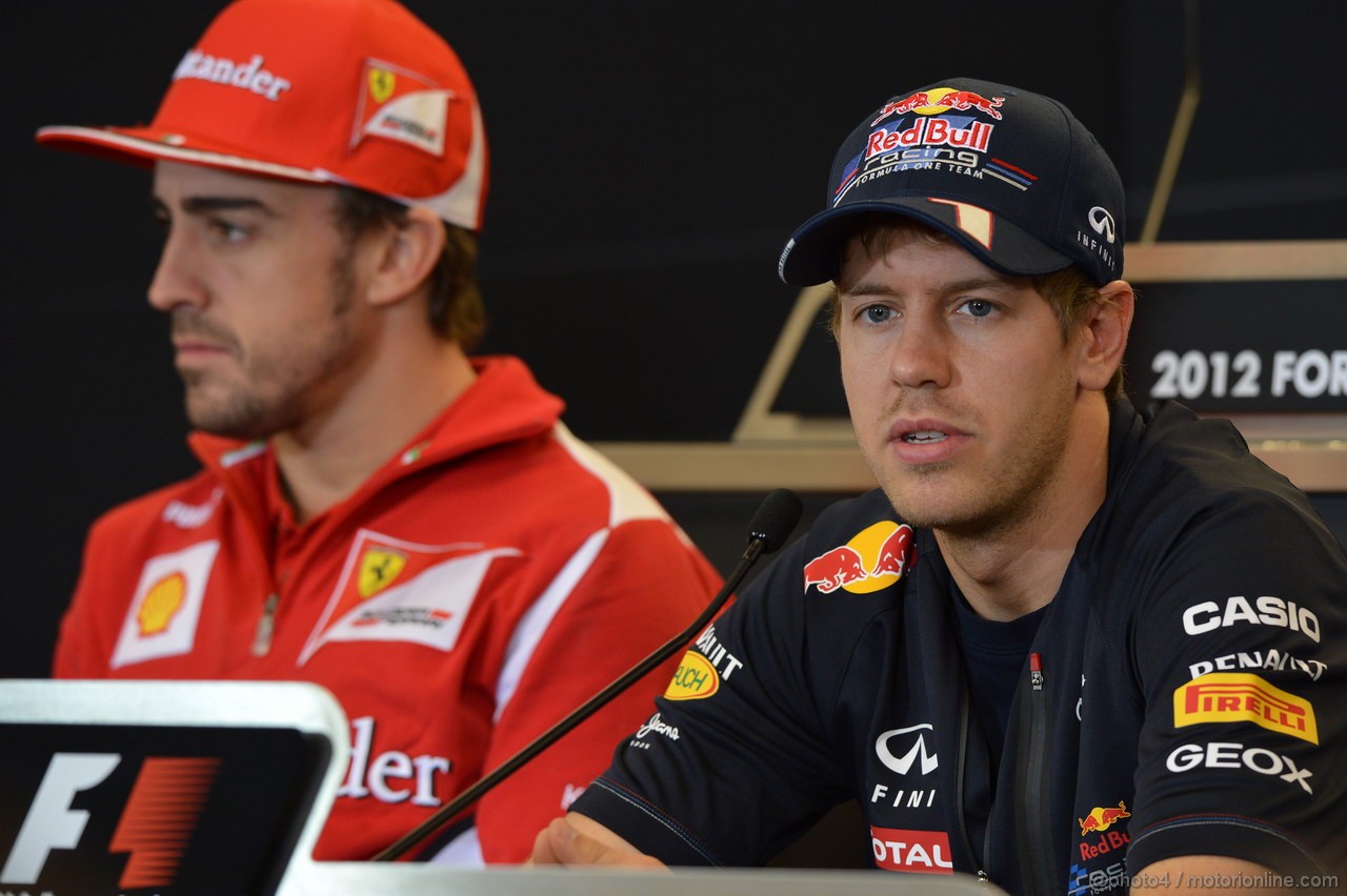 GP USA, 15.11.2012 - Press Conference: Sebastian Vettel (GER) Red Bull Racing RB8