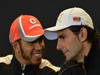 GP USA, 15.11.2012 - Press Conference: Pedro de la Rosa (ESP) HRT Formula 1 Team F112 with Lewis Hamilton (GBR) McLaren Mercedes MP4-27