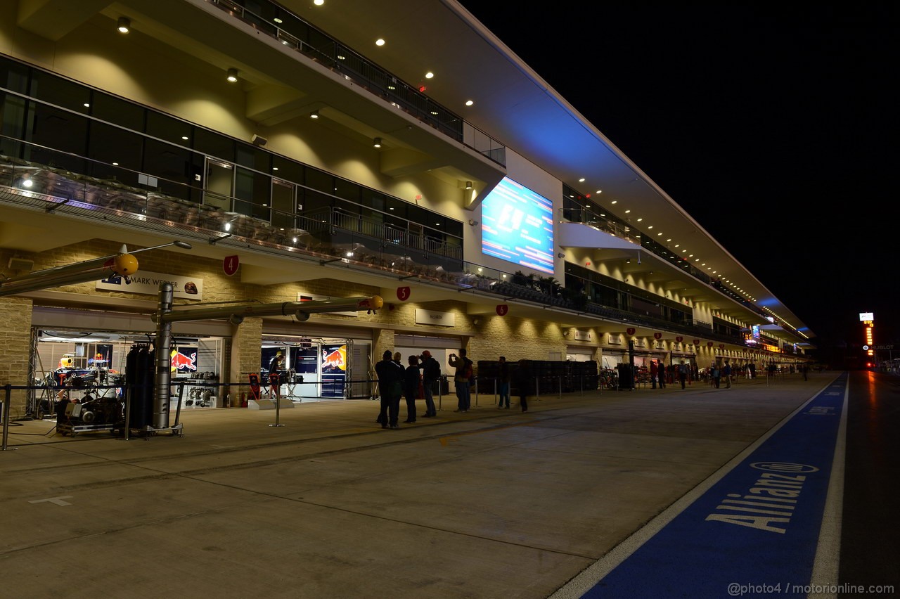 GP USA, 16.11.2012 - Austin Circuit of the Americas (COTA) in the night