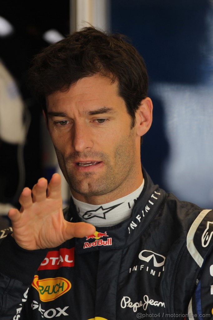 GP USA, 17.11.2012 - Prove Libere 3, Mark Webber (AUS) Red Bull Racing RB8 