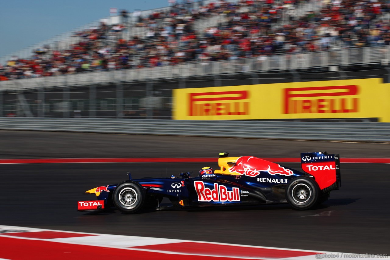 GP USA, 17.11.2012 - Prove Libere 3, Mark Webber (AUS) Red Bull Racing RB8 