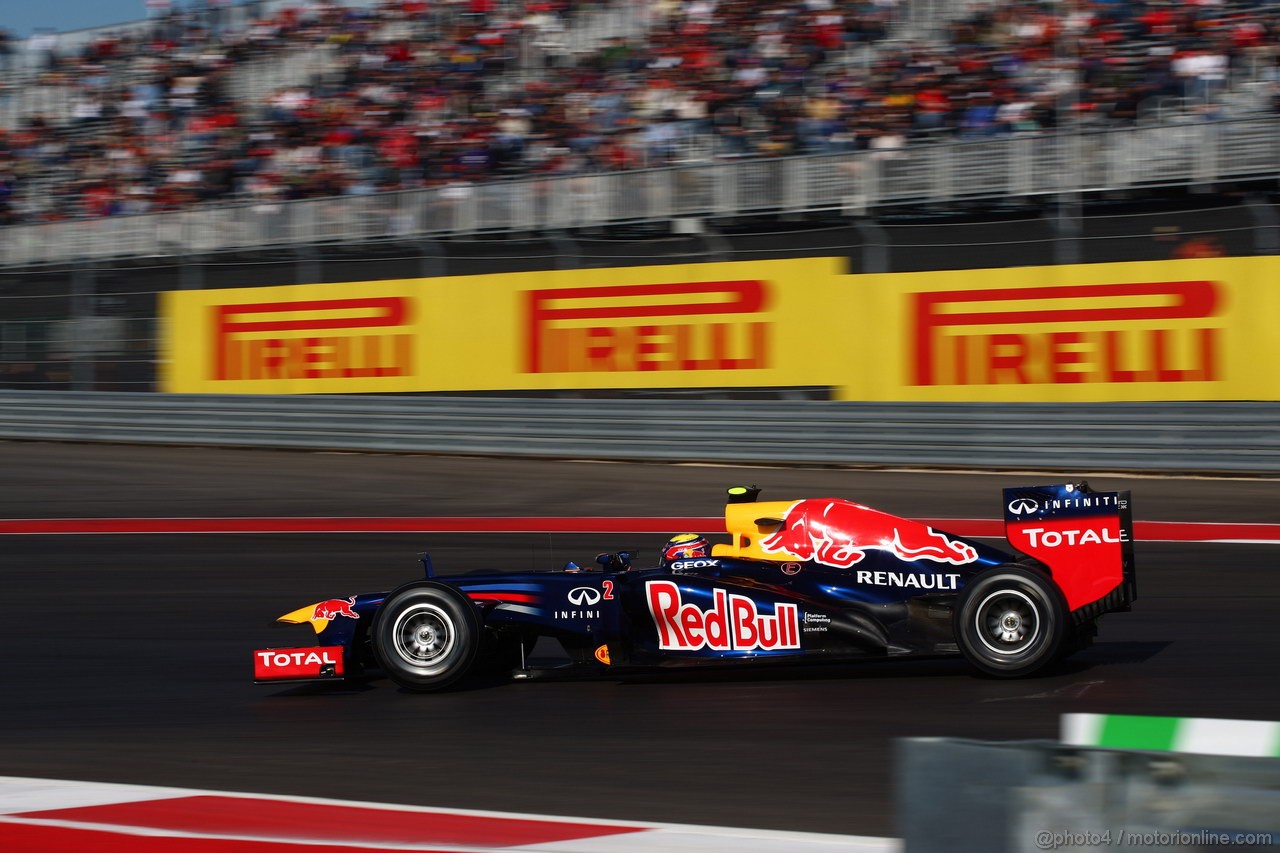GP USA, 17.11.2012 - Prove Libere 3, Mark Webber (AUS) Red Bull Racing RB8 