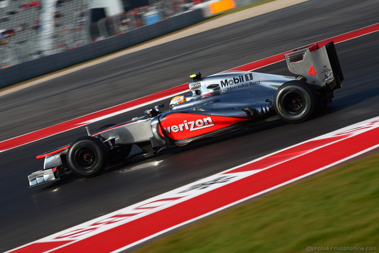 GP USA, 17.11.2012 - Prove Libere 3, Lewis Hamilton (GBR) McLaren Mercedes MP4-27