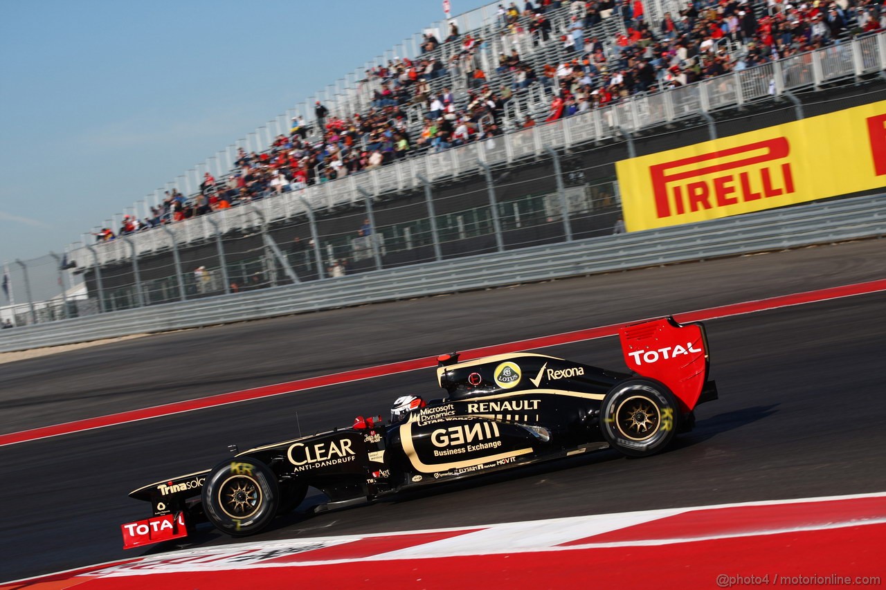 GP USA, 17.11.2012 - Prove Libere 3, Kimi Raikkonen (FIN) Lotus F1 Team E20