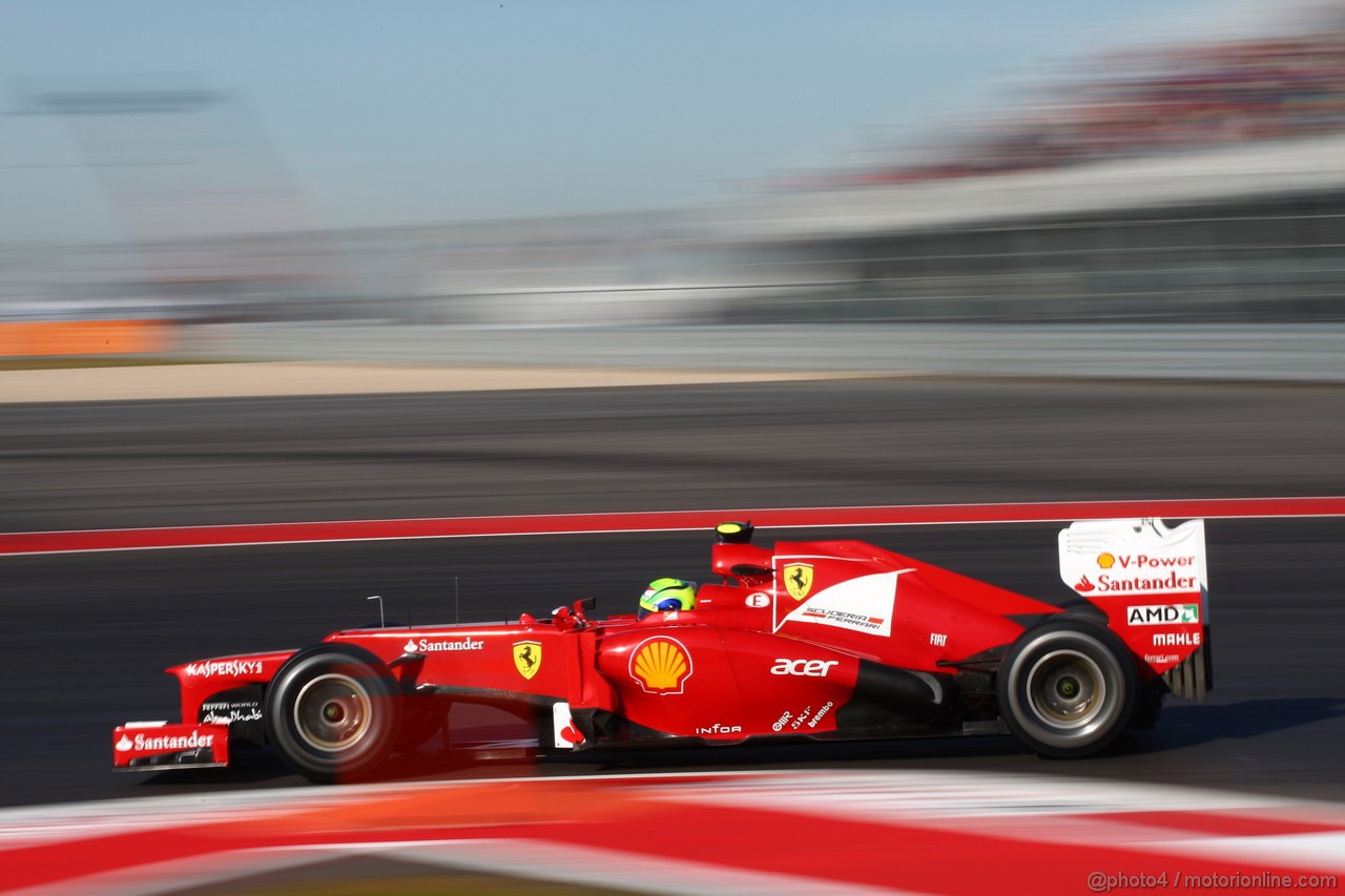 GP USA, 17.11.2012 - Prove Libere 3, Felipe Massa (BRA) Ferrari F2012