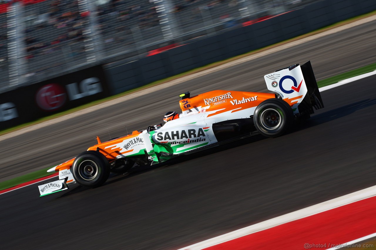 GP USA, 17.11.2012 - Prove Libere 3, Nico Hulkenberg (GER) Sahara Force India F1 Team VJM05