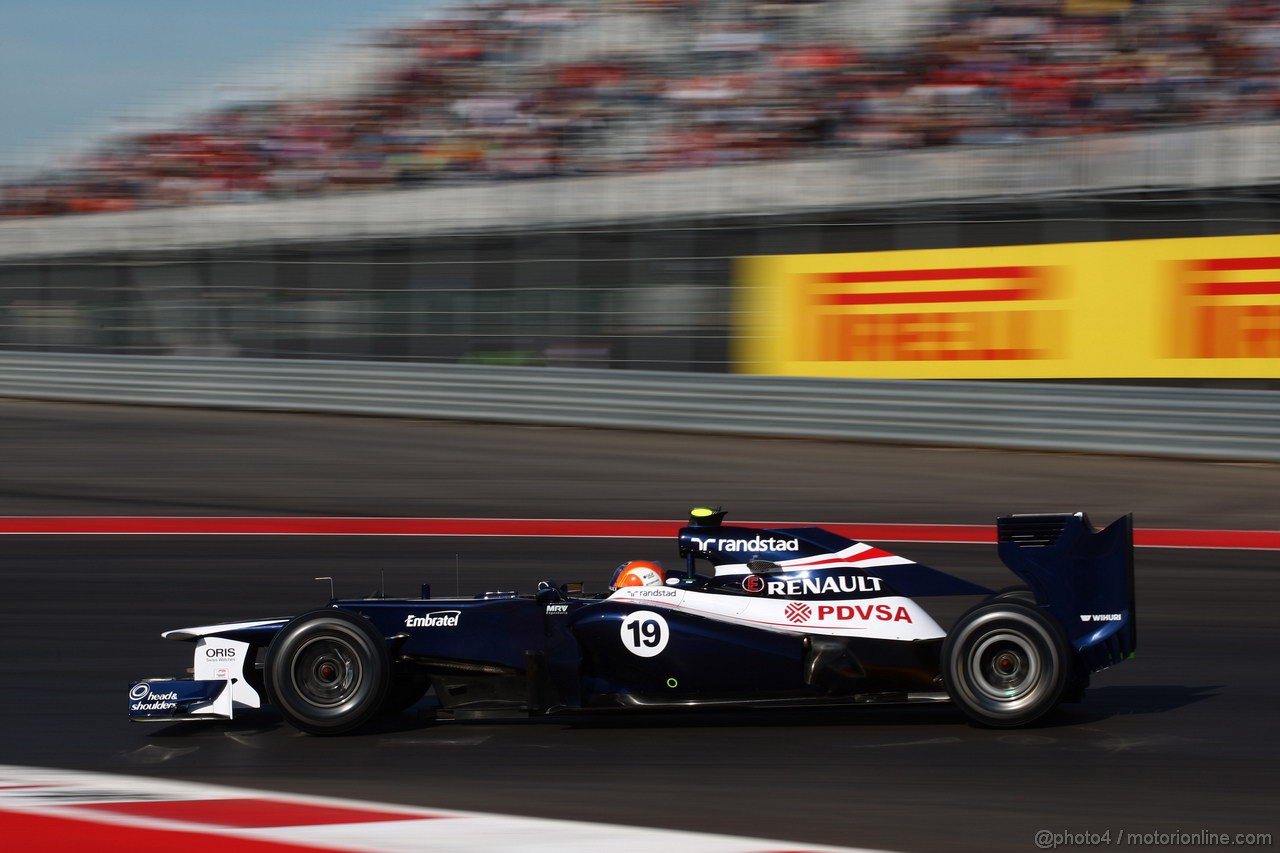 GP USA, 17.11.2012 - Prove Libere 3, Bruno Senna (BRA) Williams F1 Team FW34 