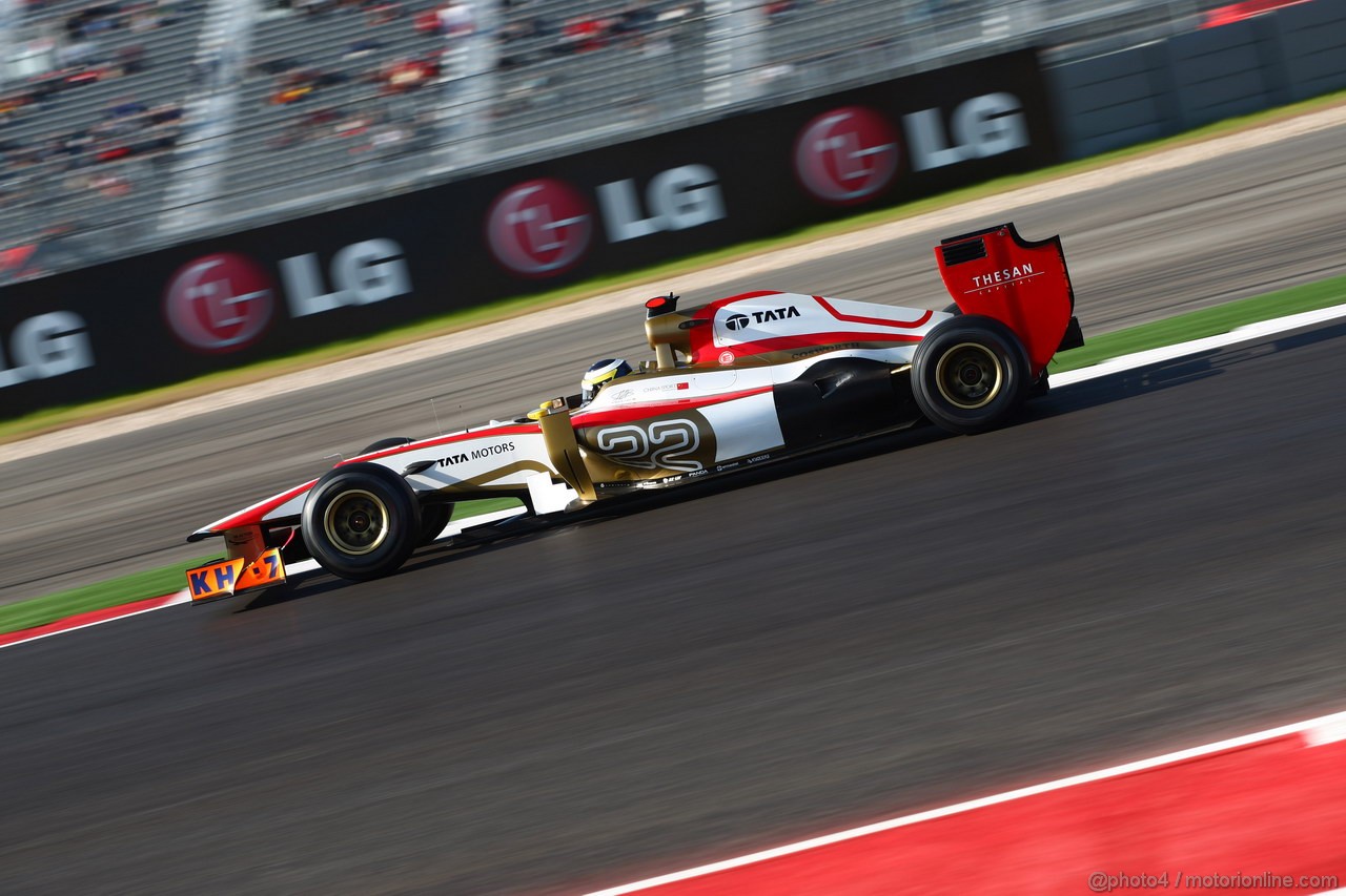 GP USA, 17.11.2012 - Prove Libere 3, Pedro de la Rosa (ESP) HRT Formula 1 Team F112 
