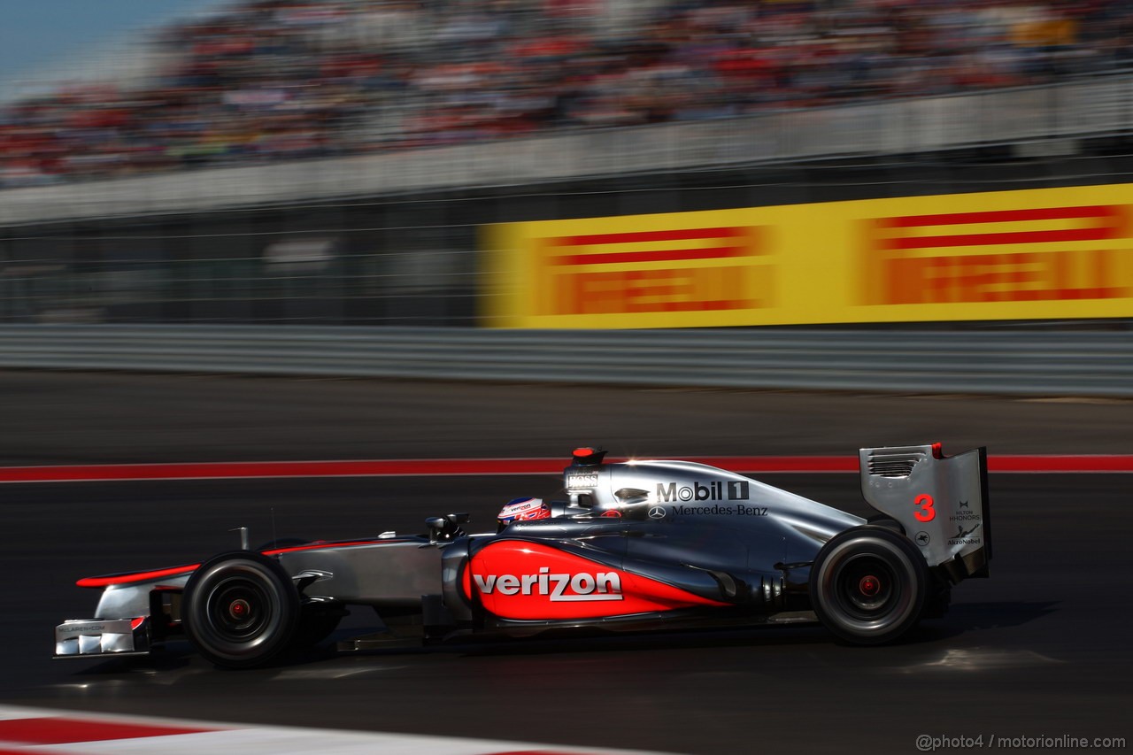 GP USA, 17.11.2012 - Prove Libere 3, Jenson Button (GBR) McLaren Mercedes MP4-27