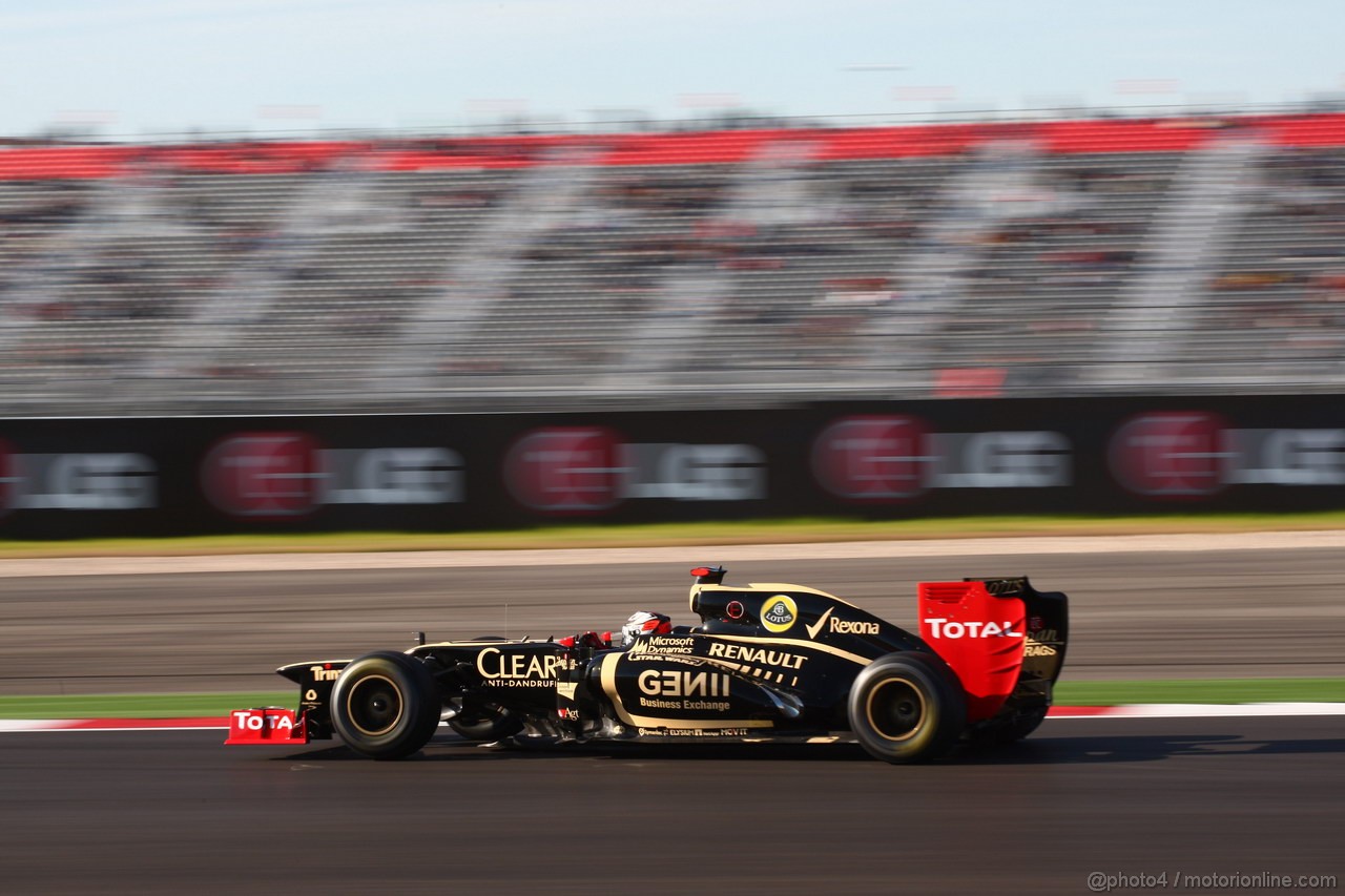 GP USA, 17.11.2012 - Prove Libere 3, Kimi Raikkonen (FIN) Lotus F1 Team E20