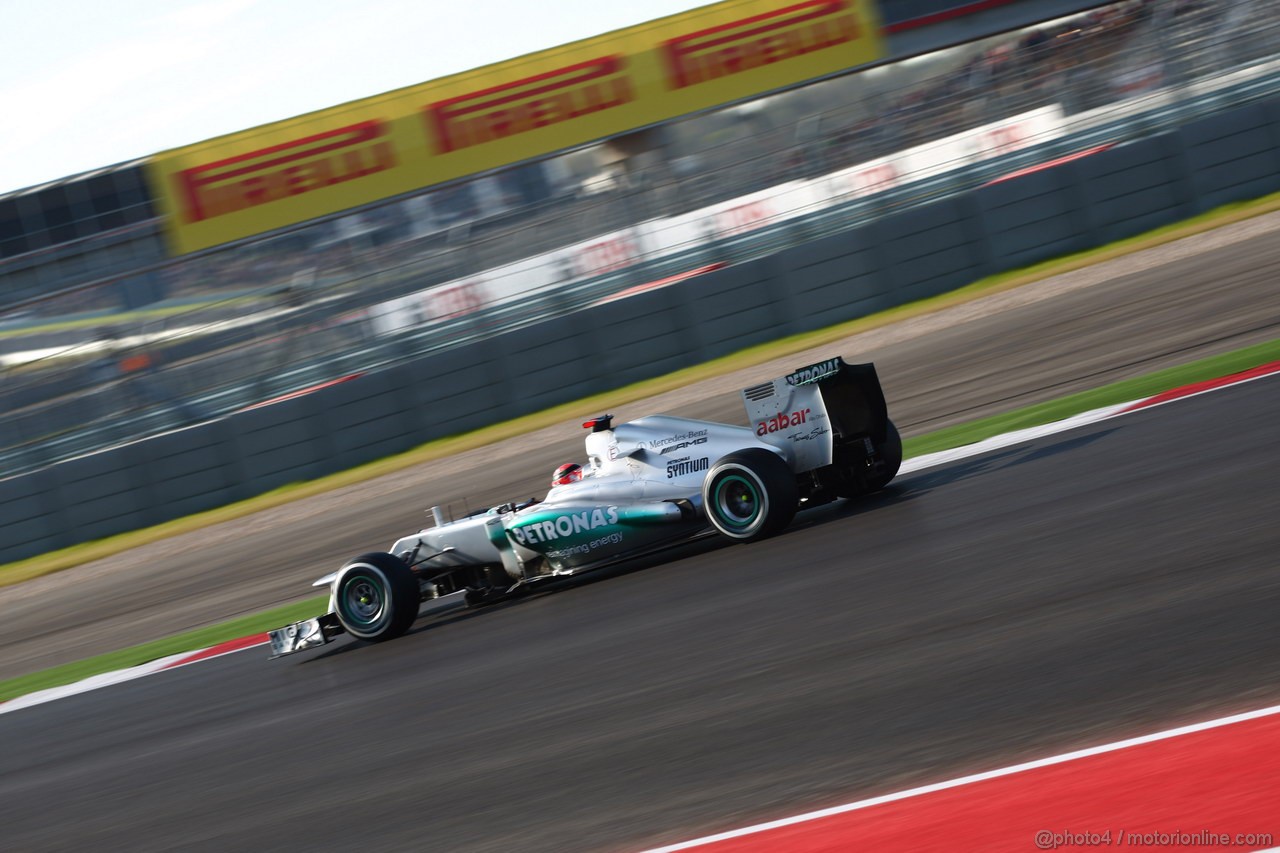 GP USA, 17.11.2012 - Prove Libere 3, Michael Schumacher (GER) Mercedes AMG F1 W03