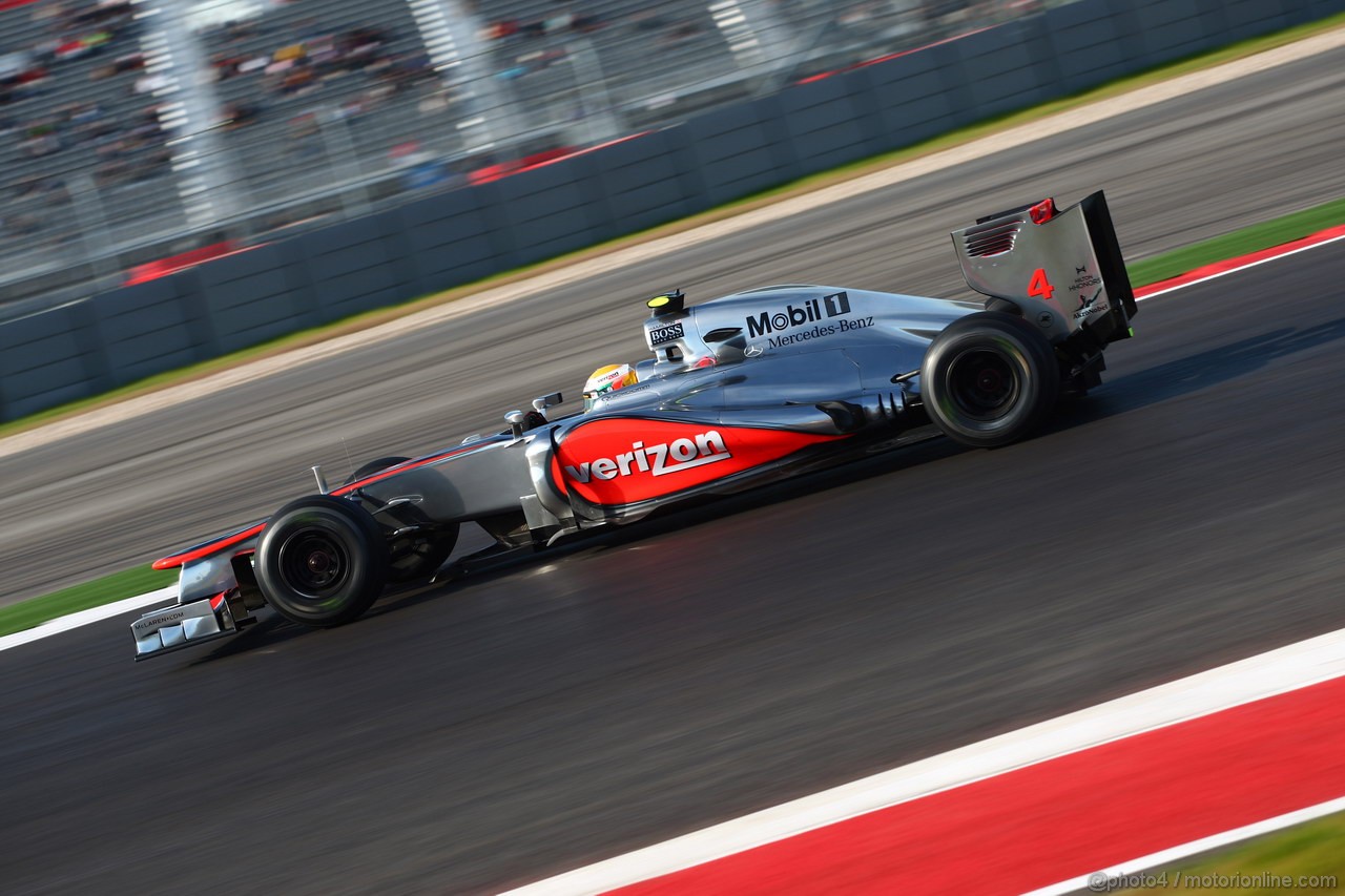 GP USA, 17.11.2012 - Prove Libere 3, Lewis Hamilton (GBR) McLaren Mercedes MP4-27