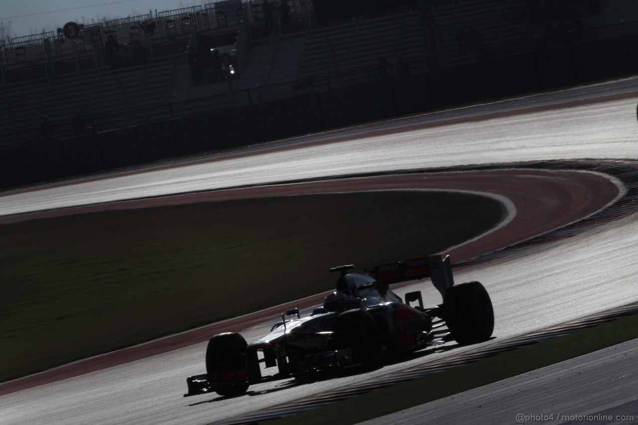 GP USA, 17.11.2012 - Prove Libere 3, Lewis Hamilton (GBR) McLaren Mercedes MP4-27 