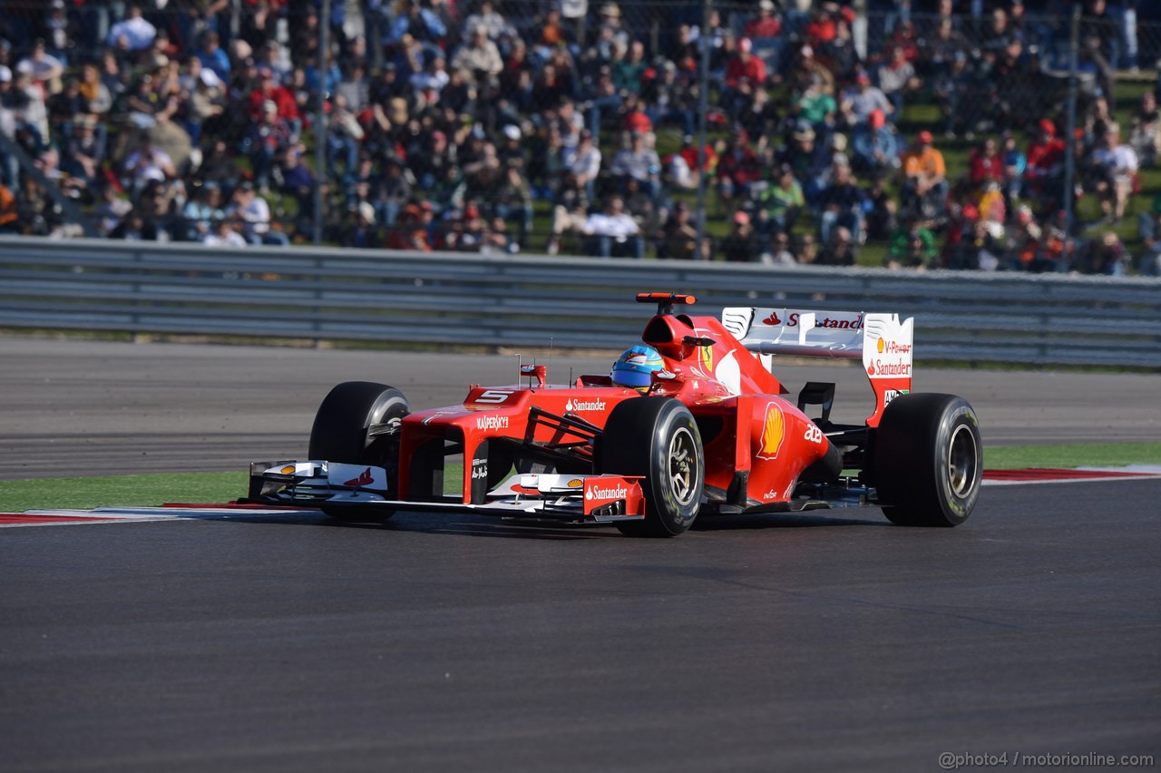 GP USA, 17.11.2012 - Prove Libere 3, Fernando Alonso (ESP) Ferrari F2012