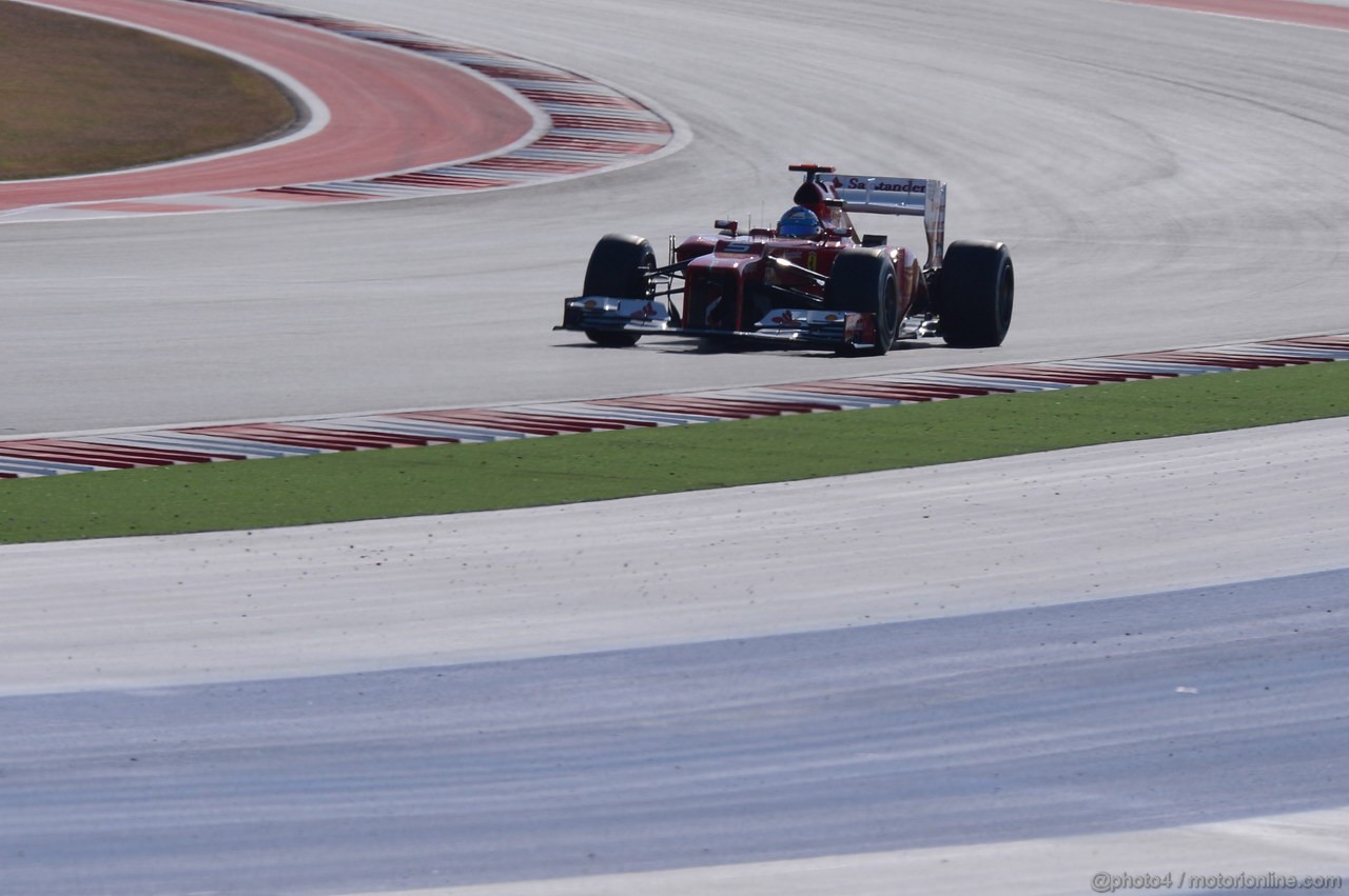 GP USA, 17.11.2012 - Prove Libere 3, Fernando Alonso (ESP) Ferrari F2012