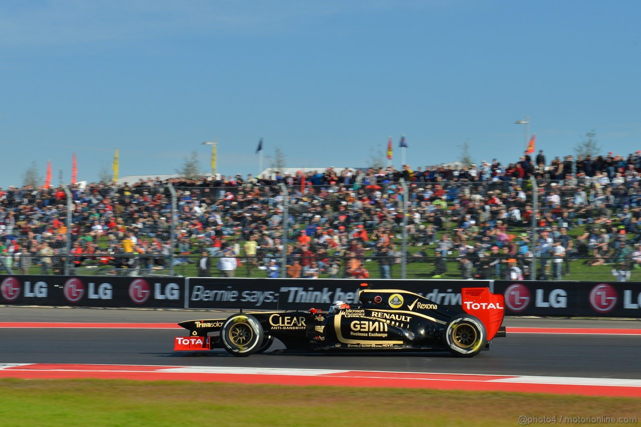 GP USA, 17.11.2012 - Prove Libere 3, Kimi Raikkonen (FIN) Lotus F1 Team E20