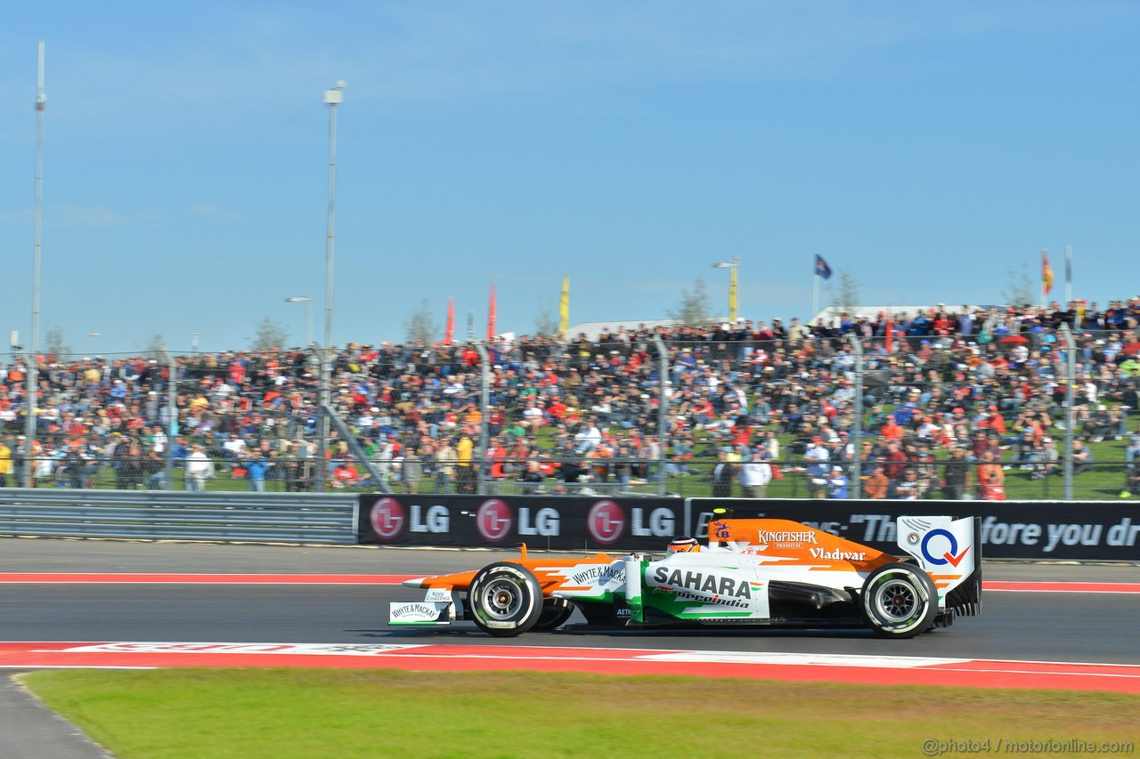 GP USA, 17.11.2012 - Prove Libere 3, Paul di Resta (GBR) Sahara Force India F1 Team VJM05