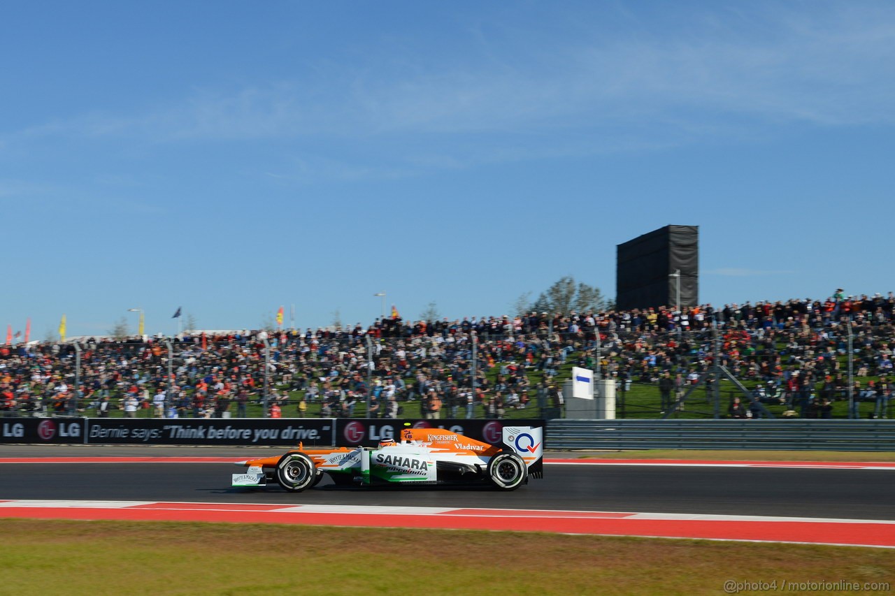 GP USA, 17.11.2012 - Prove Libere 3, Nico Hulkenberg (GER) Sahara Force India F1 Team VJM05