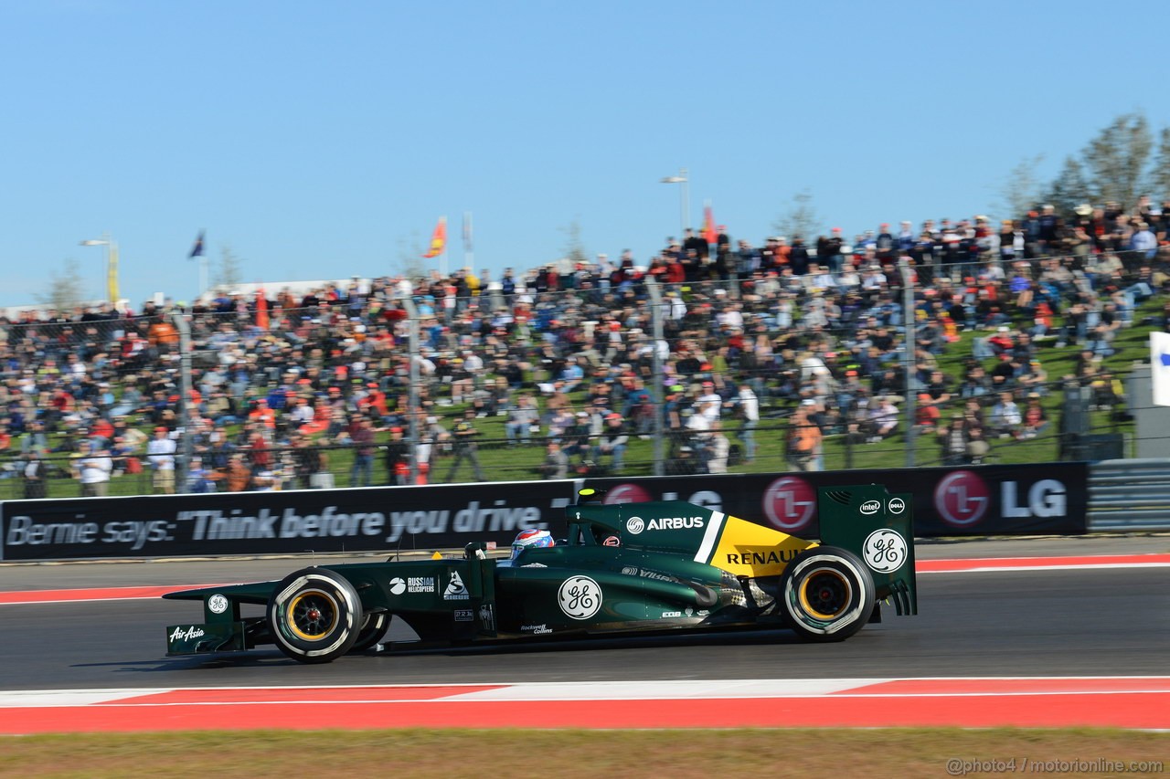 GP USA, 17.11.2012 - Prove Libere 3, Vitaly Petrov (RUS) Caterham F1 Team CT01