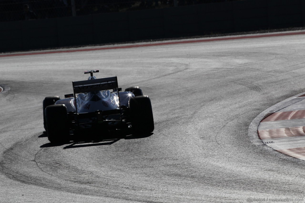 GP USA, 17.11.2012 - Prove Libere 3, Pastor Maldonado (VEN), Williams F1 Team FW34