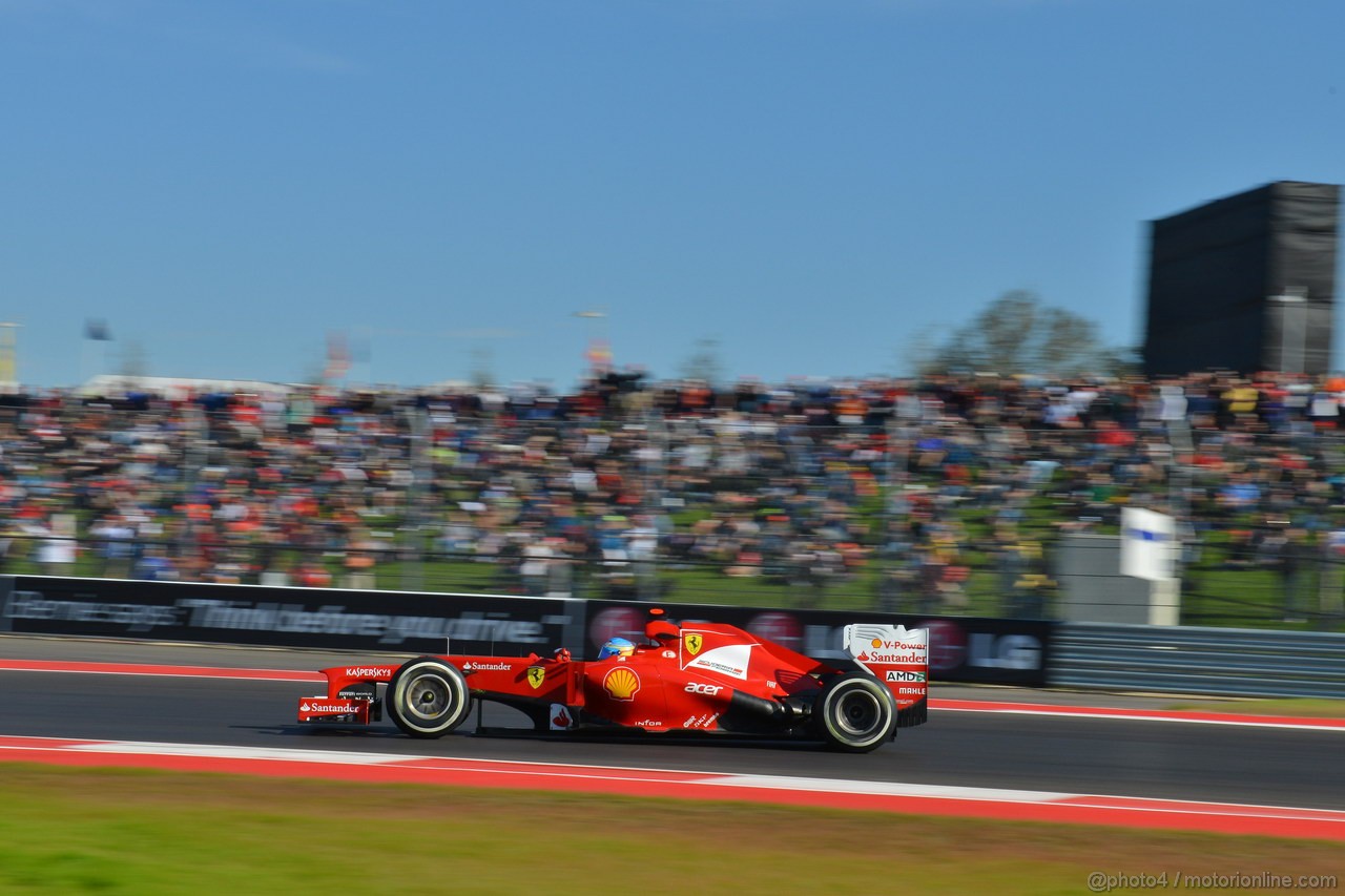 GP USA, 17.11.2012 - Prove Libere 3, Fernando Alonso (ESP) Ferrari F2012