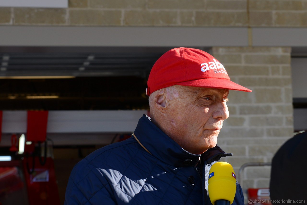 GP USA, 17.11.2012 - Prove Libere 3, Niki Lauda (AUT)