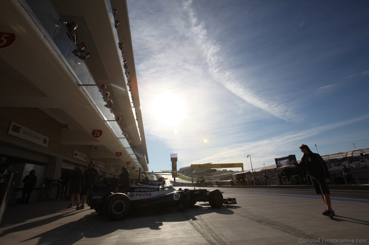 GP USA, 17.11.2012 - Prove Libere 3, Pastor Maldonado (VEN), Williams F1 Team FW34