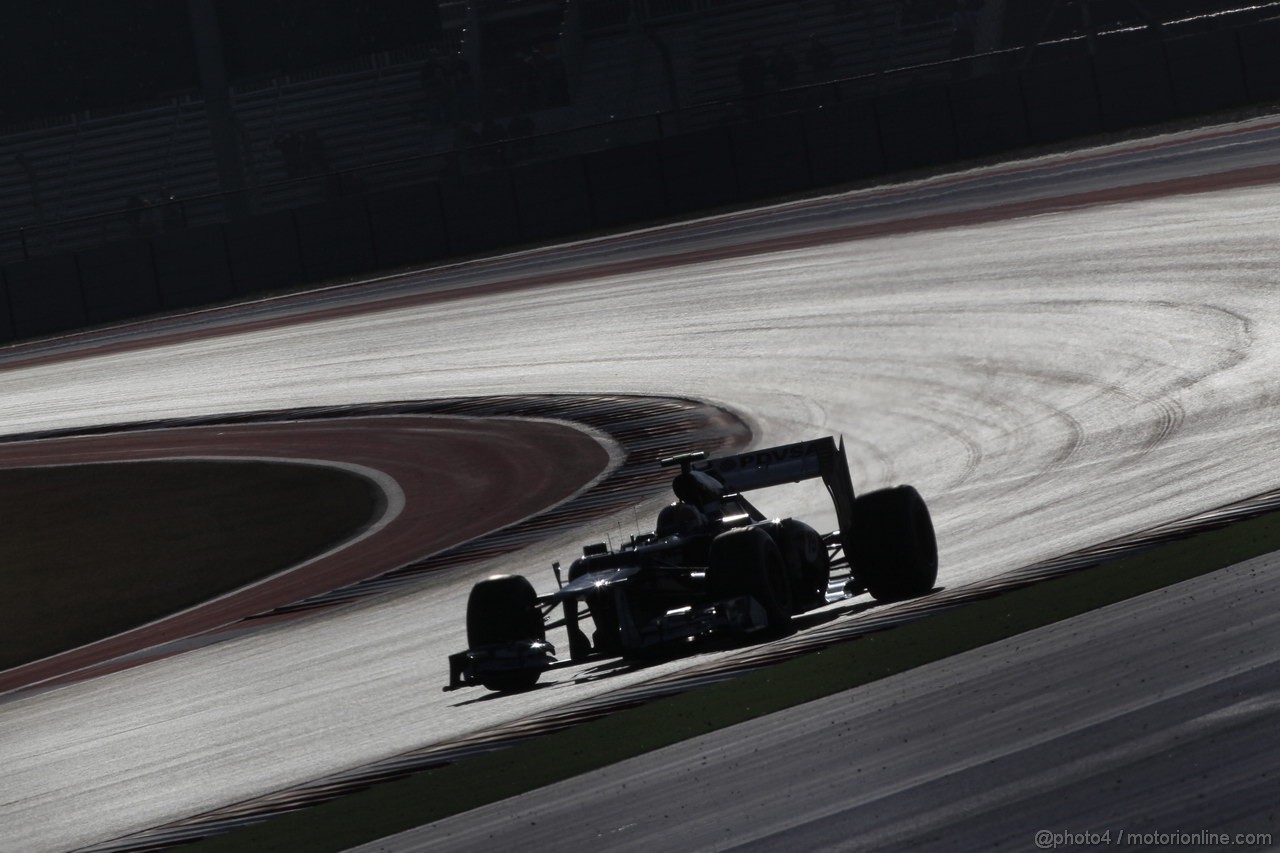 GP USA, 17.11.2012 - Prove Libere 3, Bruno Senna (BRA) Williams F1 Team FW34