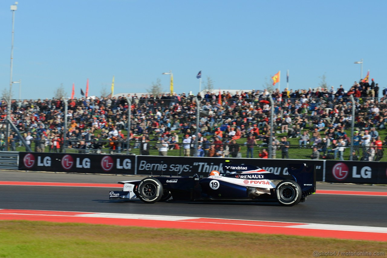 GP USA, 17.11.2012 - Prove Libere 3, Bruno Senna (BRA) Williams F1 Team FW34